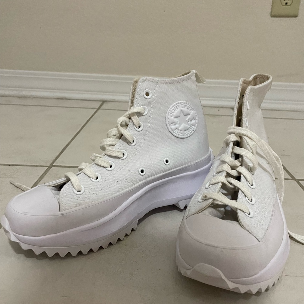 White converse high tops